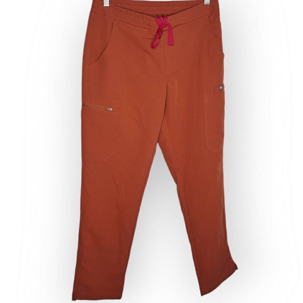 Figs Women's Yola Skinny Scrub Pants in Limited Edition Orange Pink size Small